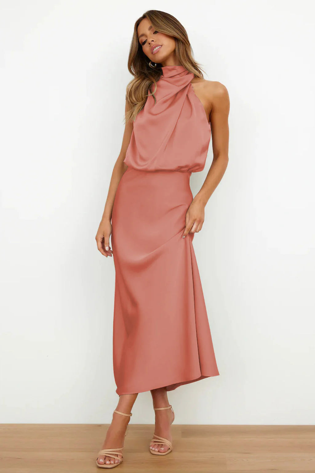 Valerie Long Satin Dress