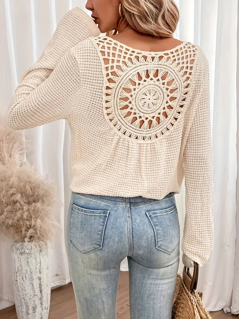 Mia Knitted Mandala Back Top