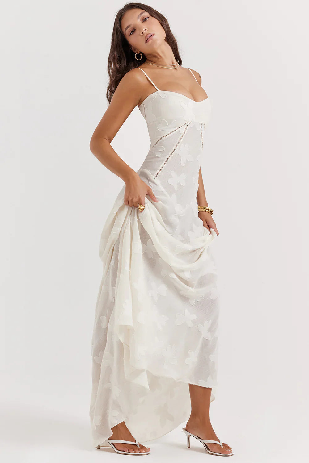 Robe en dentelle transparente Francesca