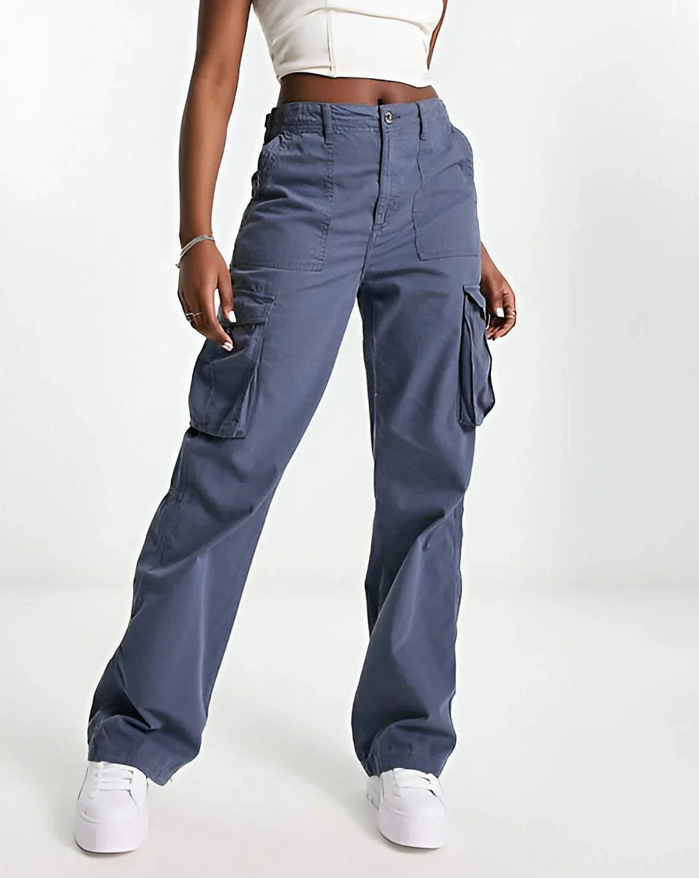 Pantalon cargo à taille ajustable Mila