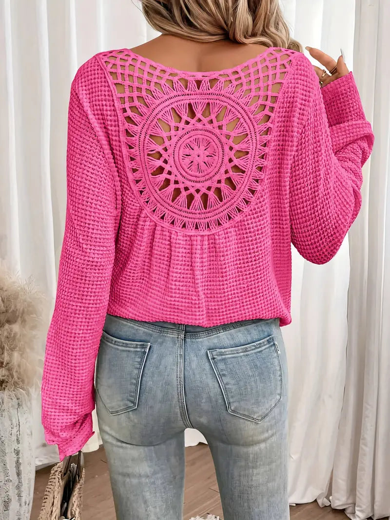 Mia Knitted Mandala Back Top