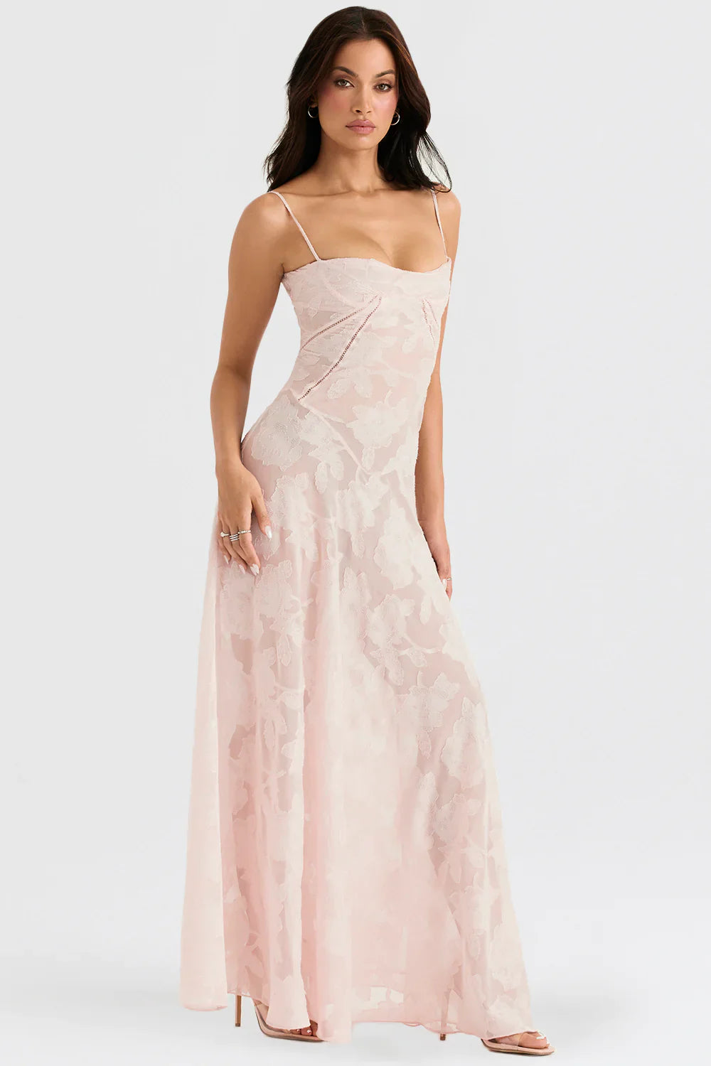 Robe en dentelle transparente Francesca