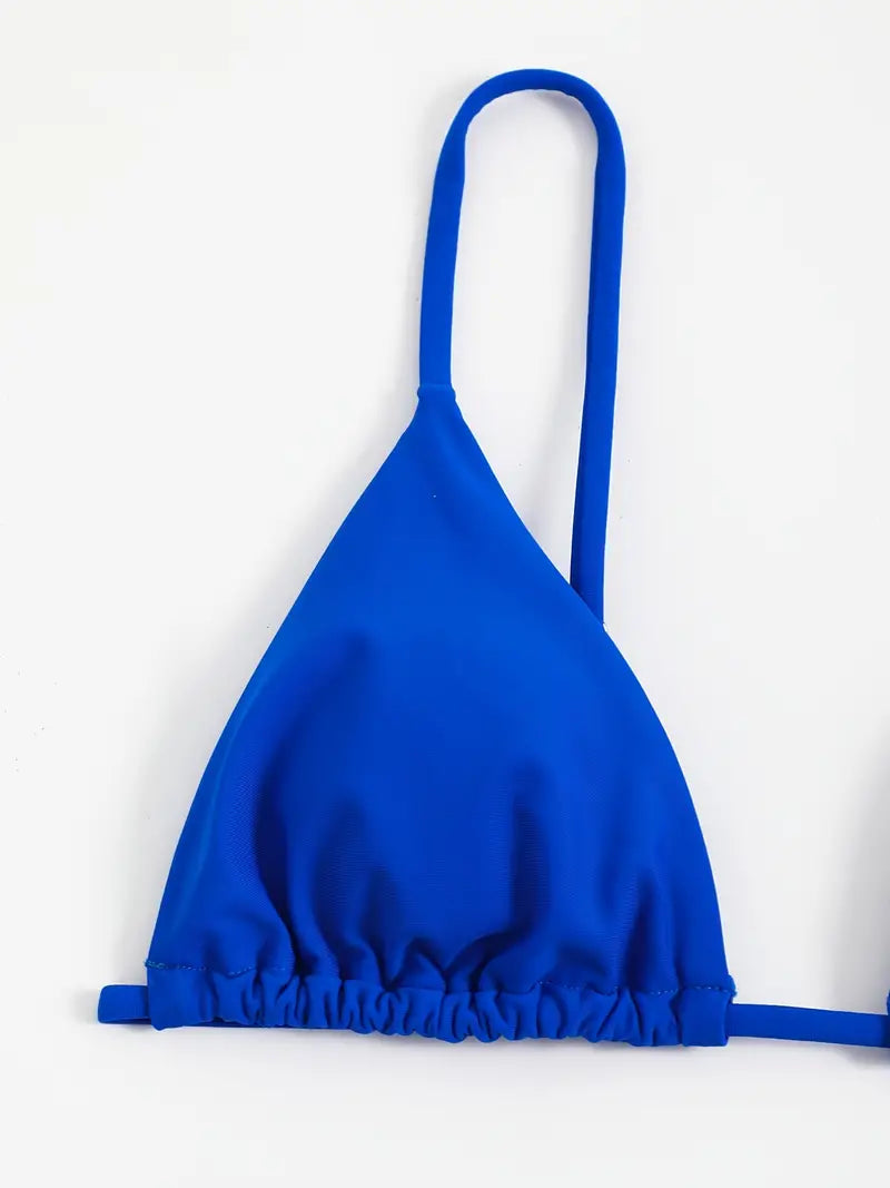 Maillot de bain 3 pièces de couleur unie