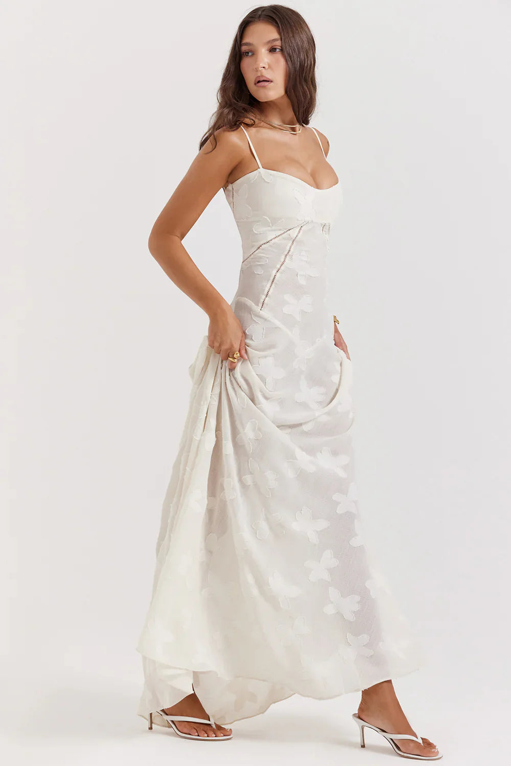 Robe en dentelle transparente Francesca