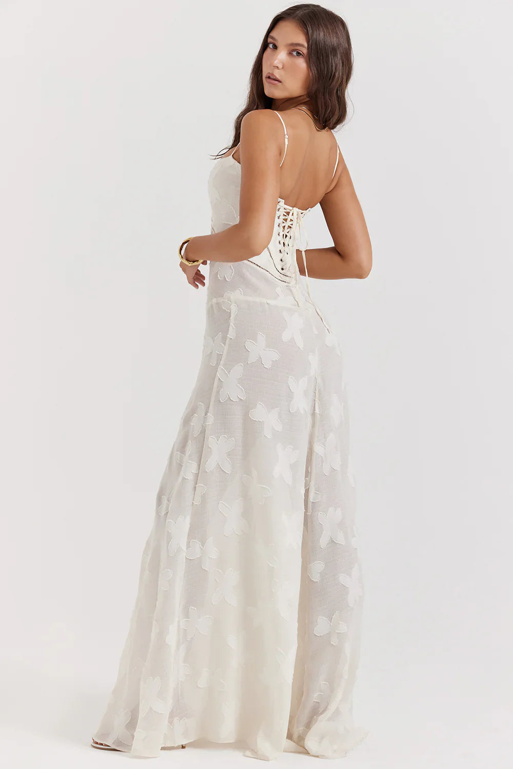 Robe en dentelle transparente Francesca