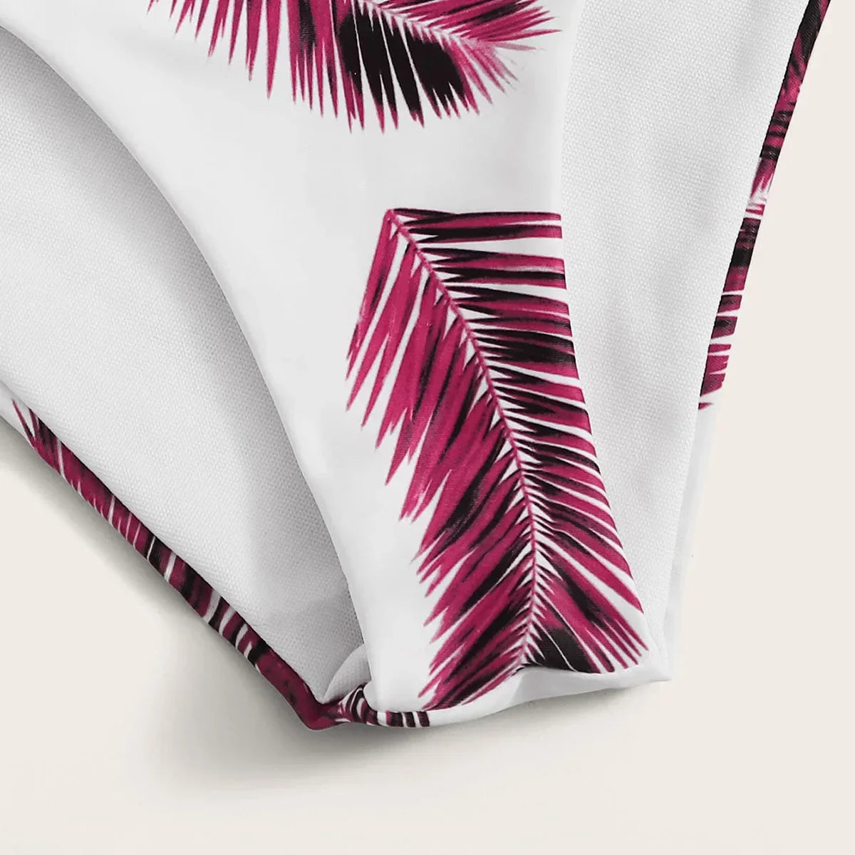 Maillot de bain 2 pièces à imprimé tropical