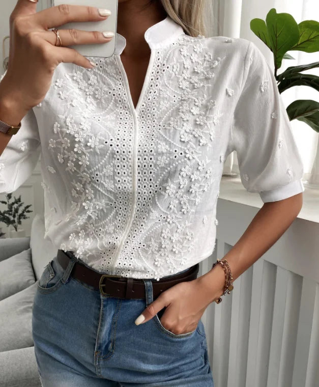 Diana Floral Embroidered Top