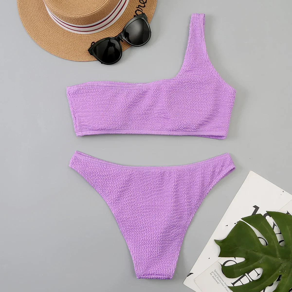 Maillot de bain 2 pièces asymétrique