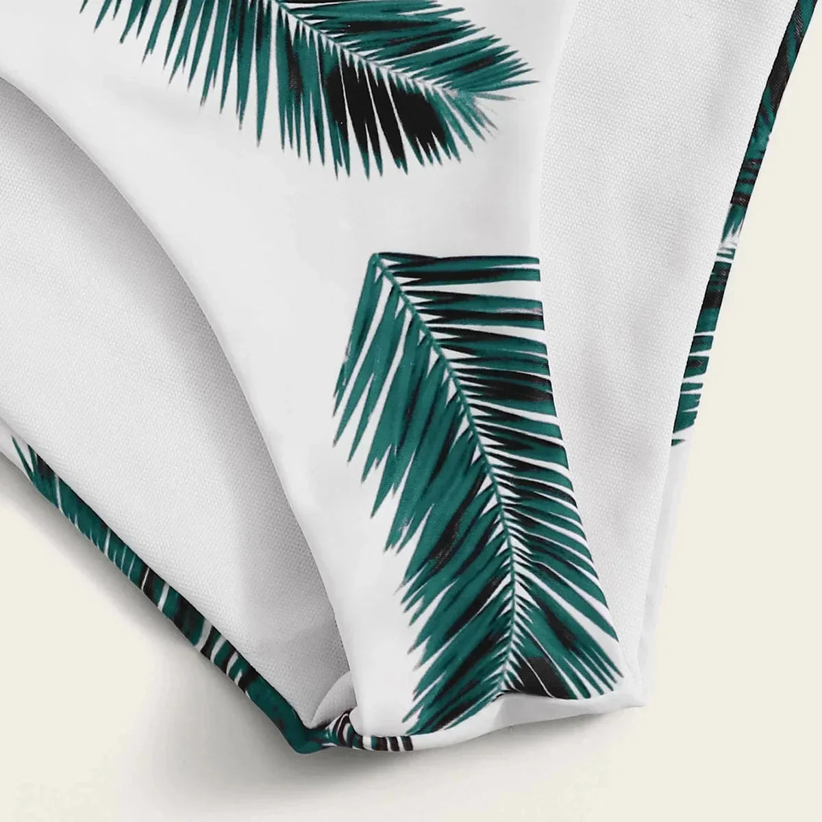 Maillot de bain 2 pièces à imprimé tropical