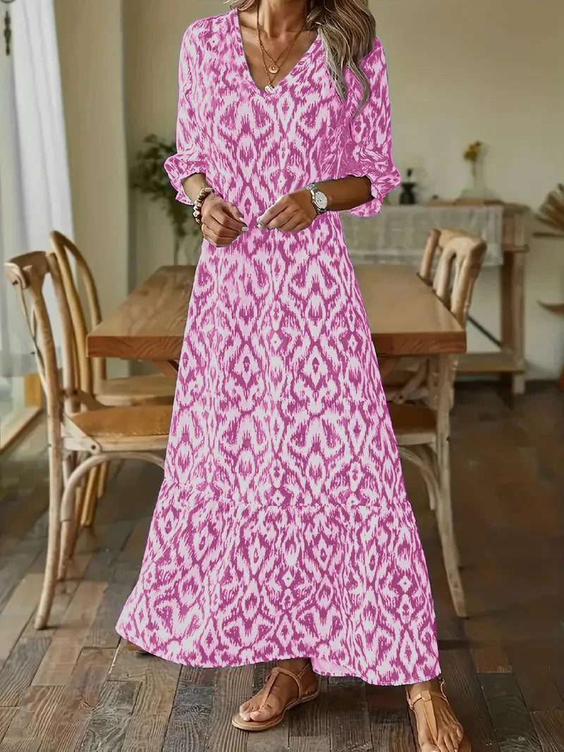 Robe longue décontractée lilas