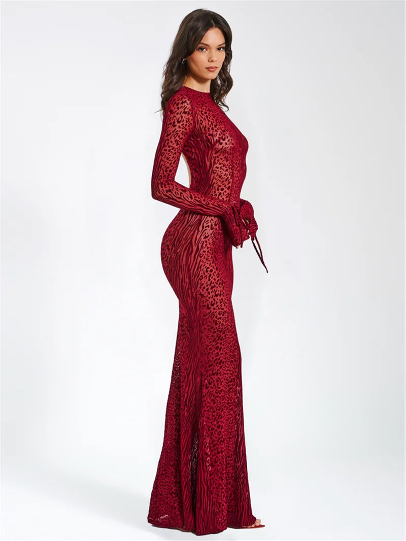 Robe de soirée imprimée Thalia