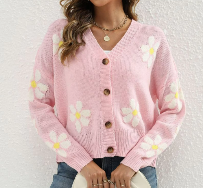 Pull à motifs fleuris Daria