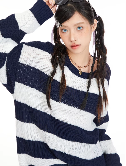 Vianna Striped Knit Sweater