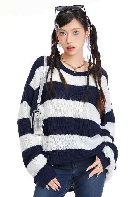 Vianna Striped Knit Sweater