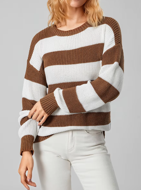 Vianna Striped Knit Sweater