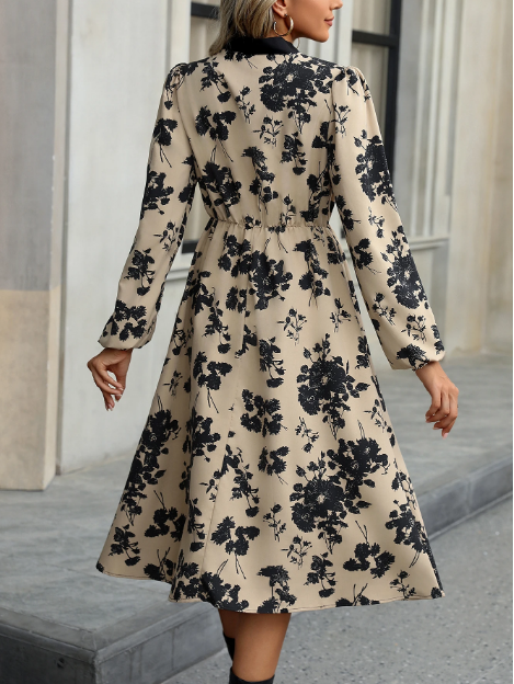 Alice Printed Floral Long Sleeve Dress