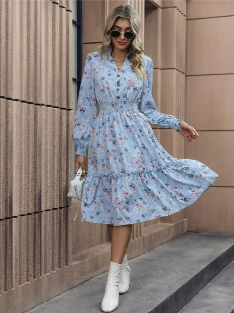 Robe fluide à imprimé floral Tasha