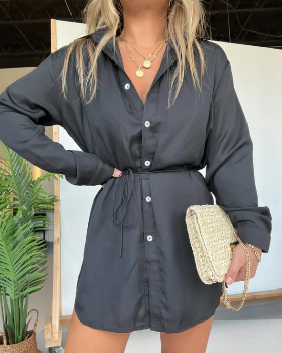 Reena Button Down Romper gúna