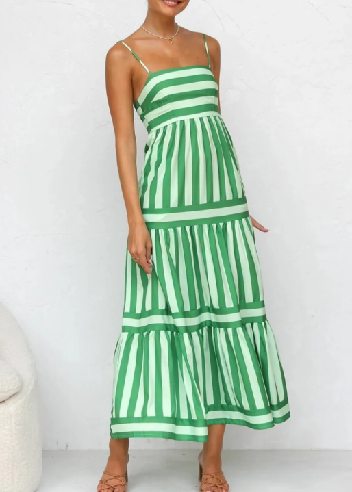 Amaia Striped Flowy Maxi Dress