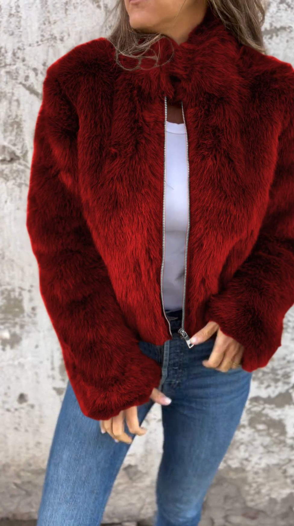 Nancy Elegant Faux Fur Jacket