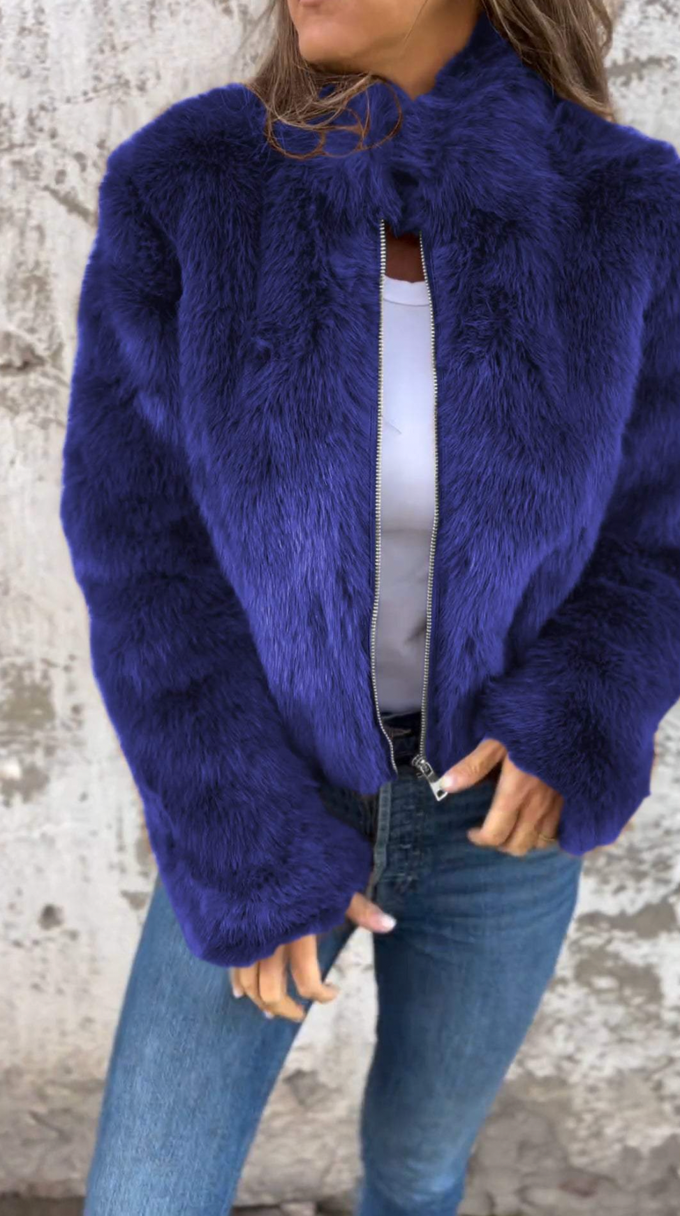 Nancy Elegant Faux Fur Jacket