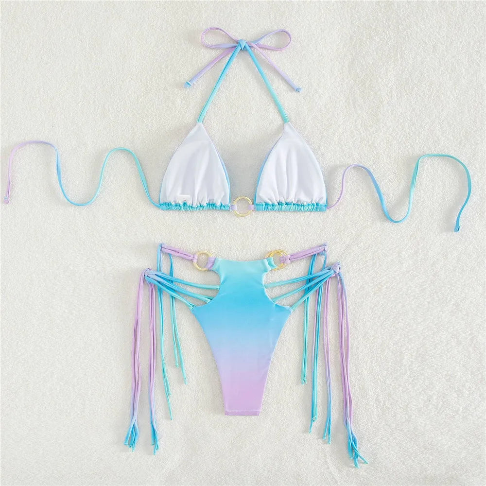 Gradient Tie Die Micro Bikini