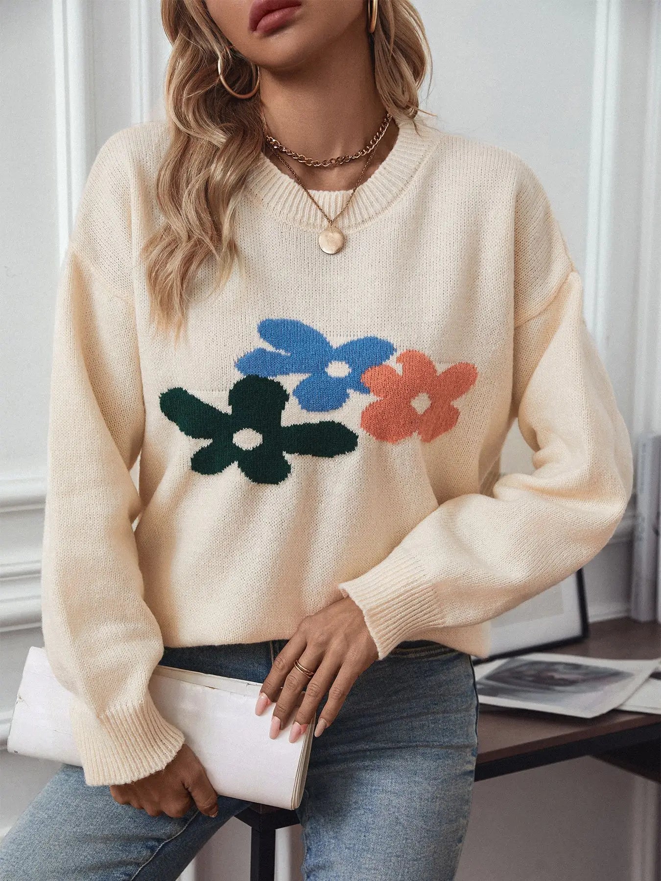 Pull fleuri Kasey