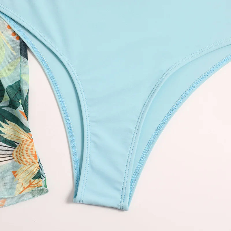 Bikini taille haute et cache-maillot