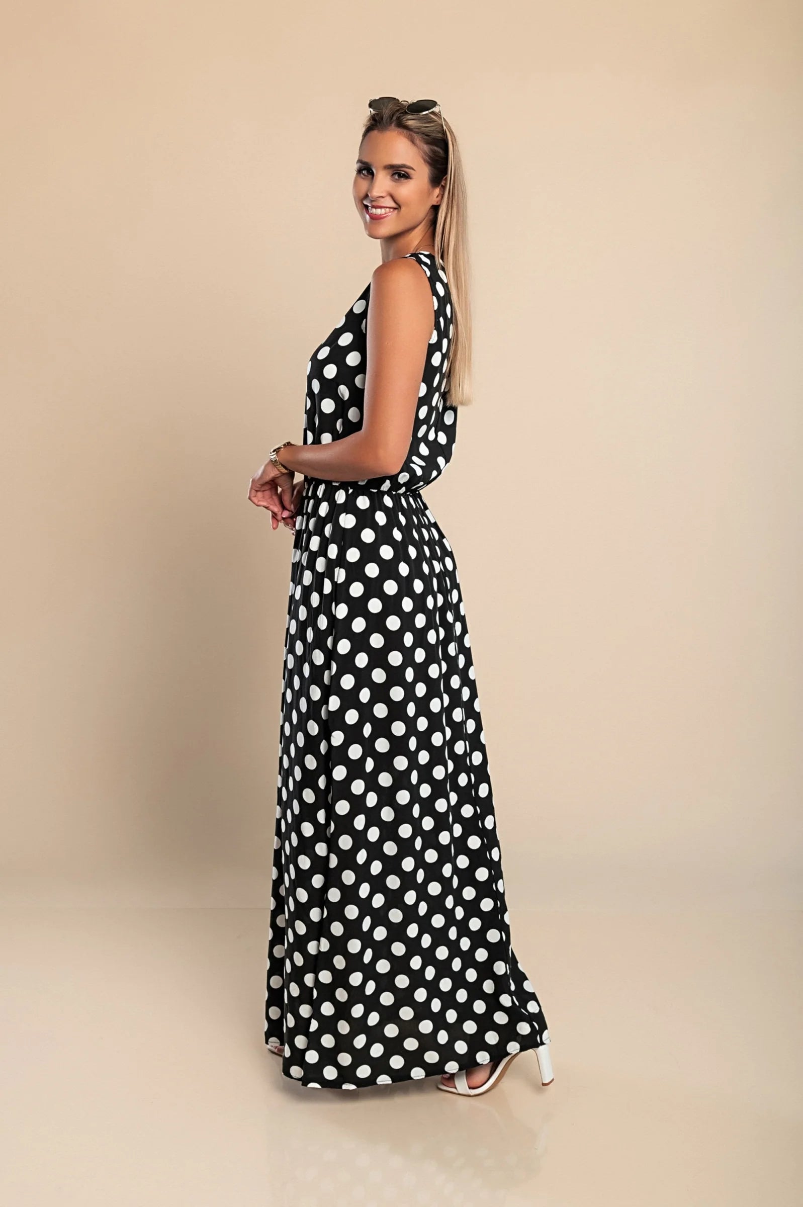 Emilia Polka Dot Maxi Dress