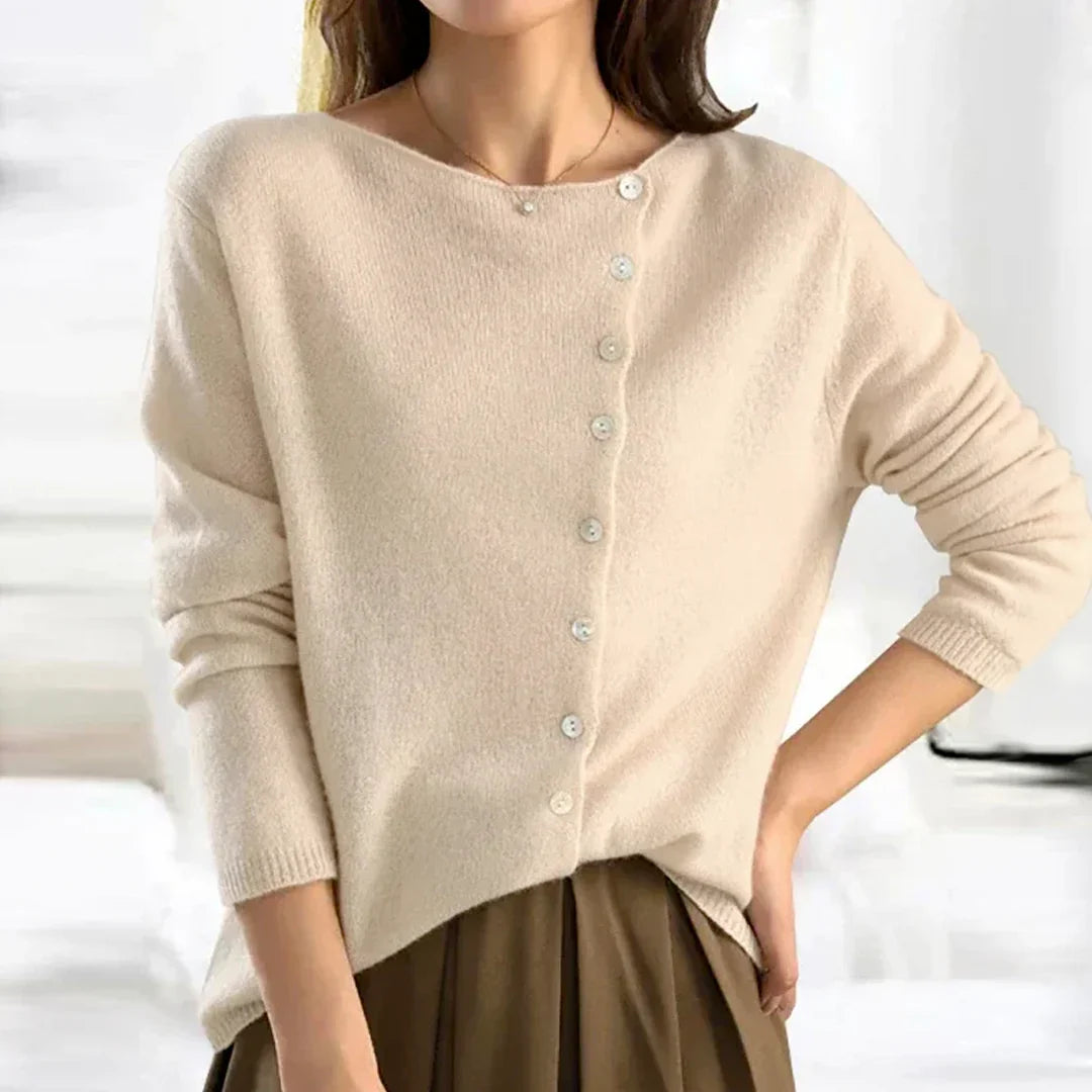 Pull boutonné asymétrique Marianna