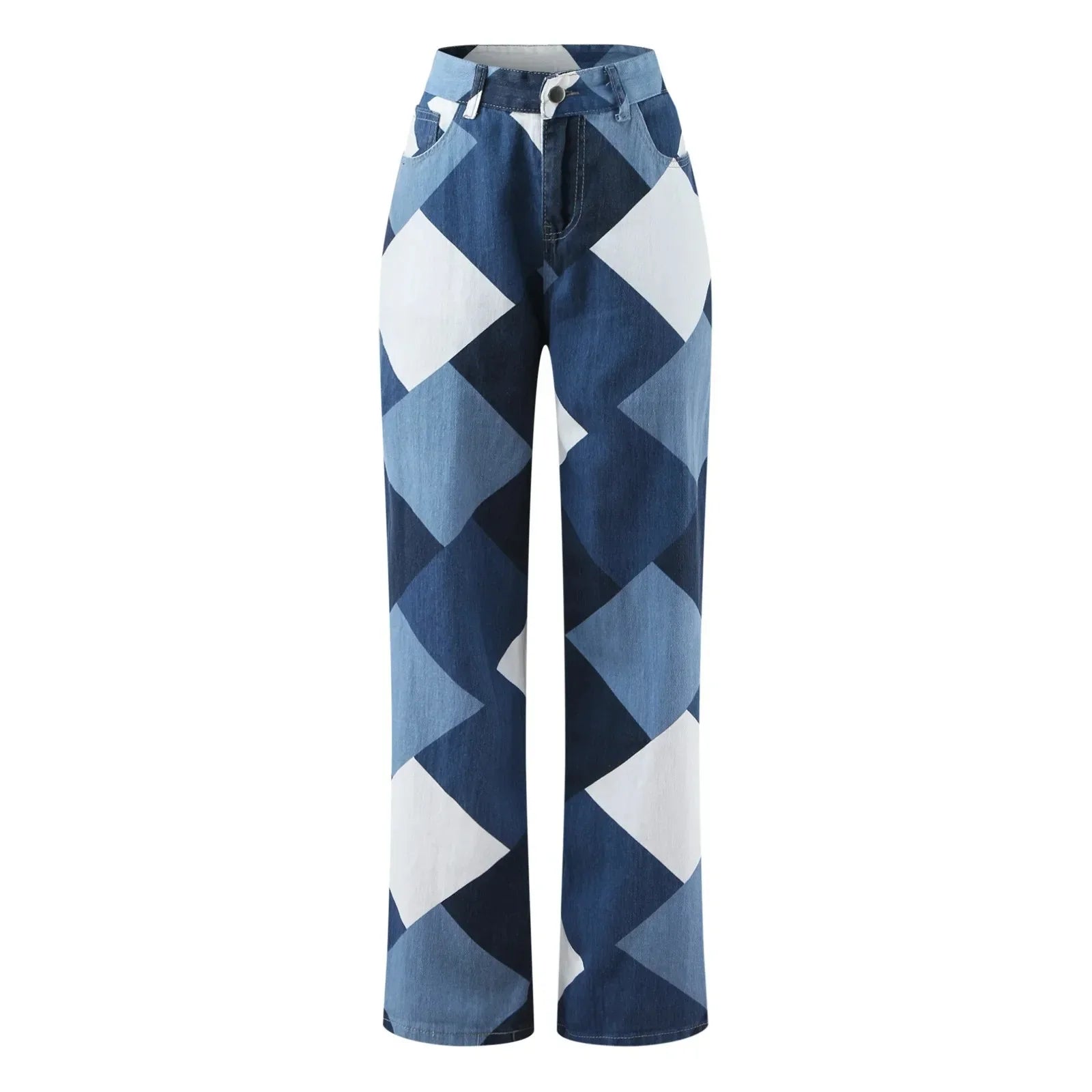 Jeans Denim Checkered Monica